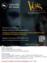 Giornata di Studio inaugurale del Centro Visages, Ragusa Ibla, martedì 12 dicembre 2024